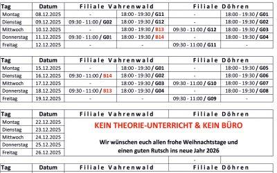 Theoriekalender Dezember 2025