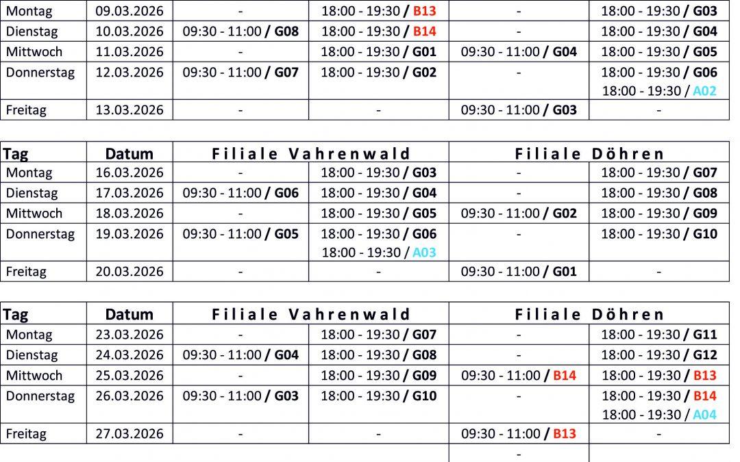 Theoriekalender März 2026